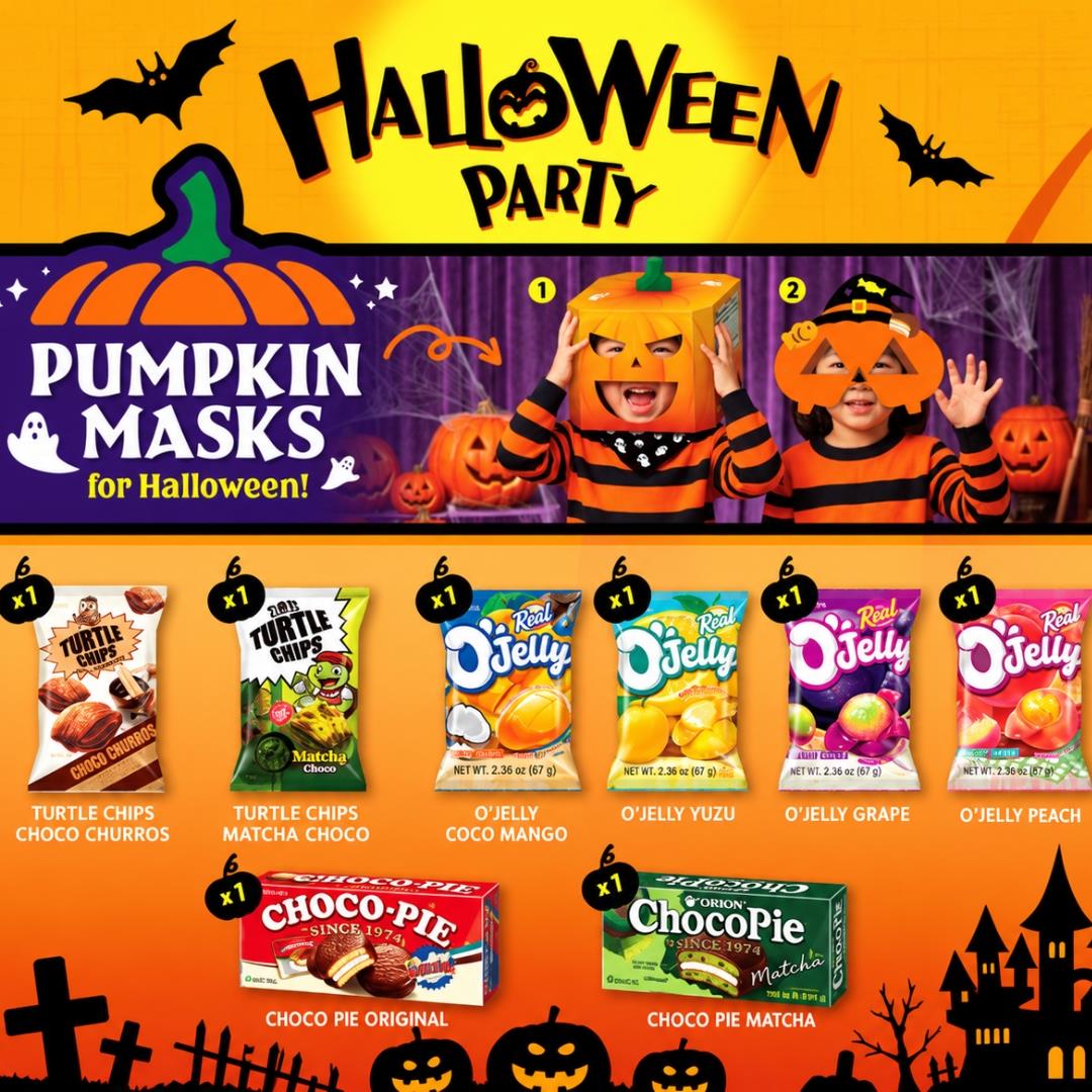 Orion Build a Pumpkin Mask Halloween Snack Box