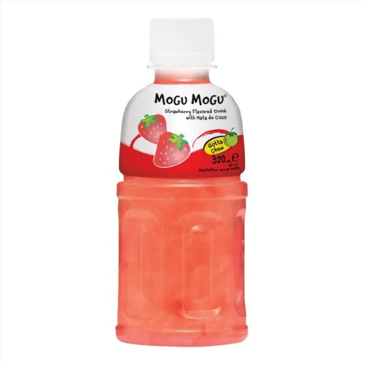 Mogu Mogu Strawberry Flavoured Drink with Nata De Coco