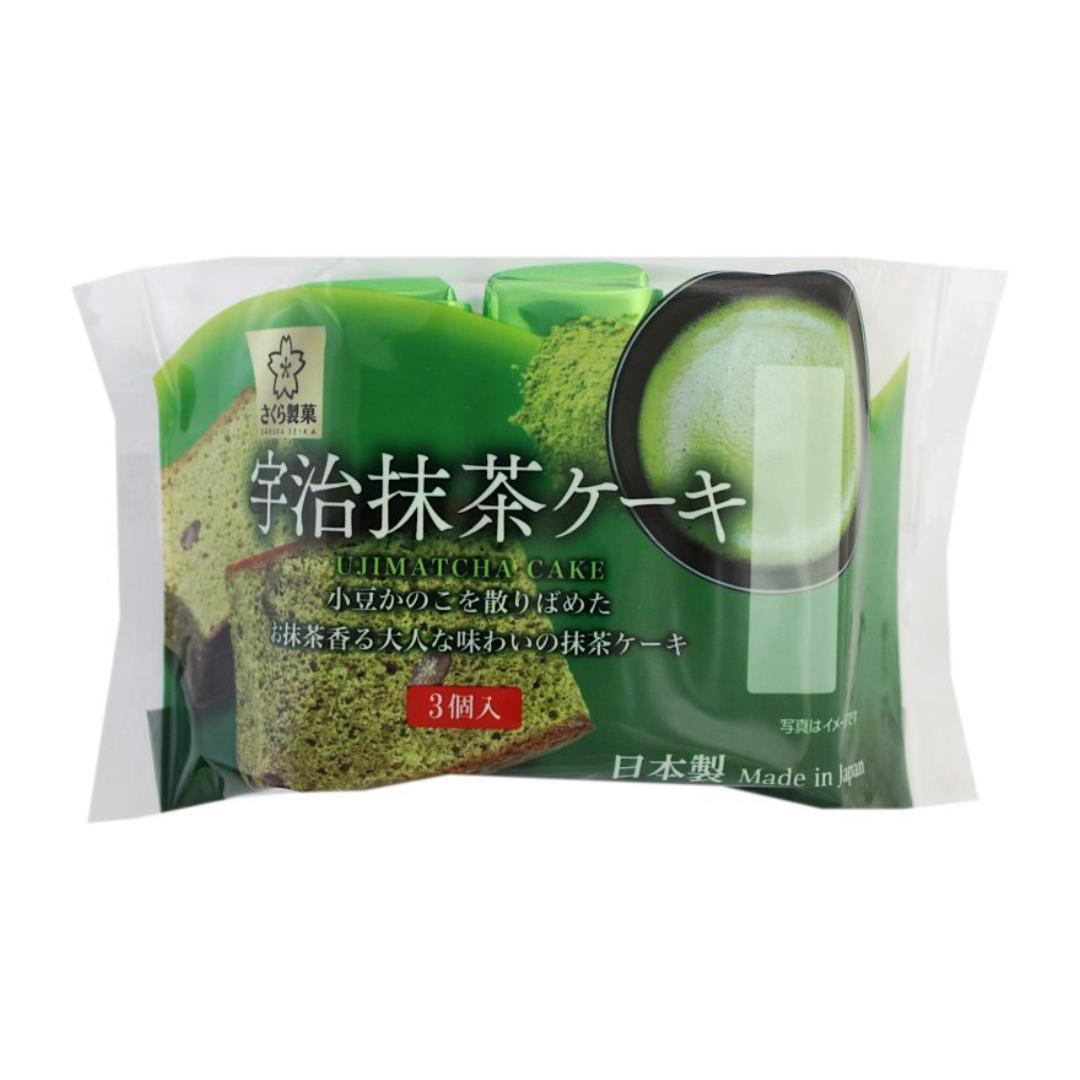 Sakura Seika Uji Matcha Castella (3 pcs) 宇治抹茶ケーキ (3個入)