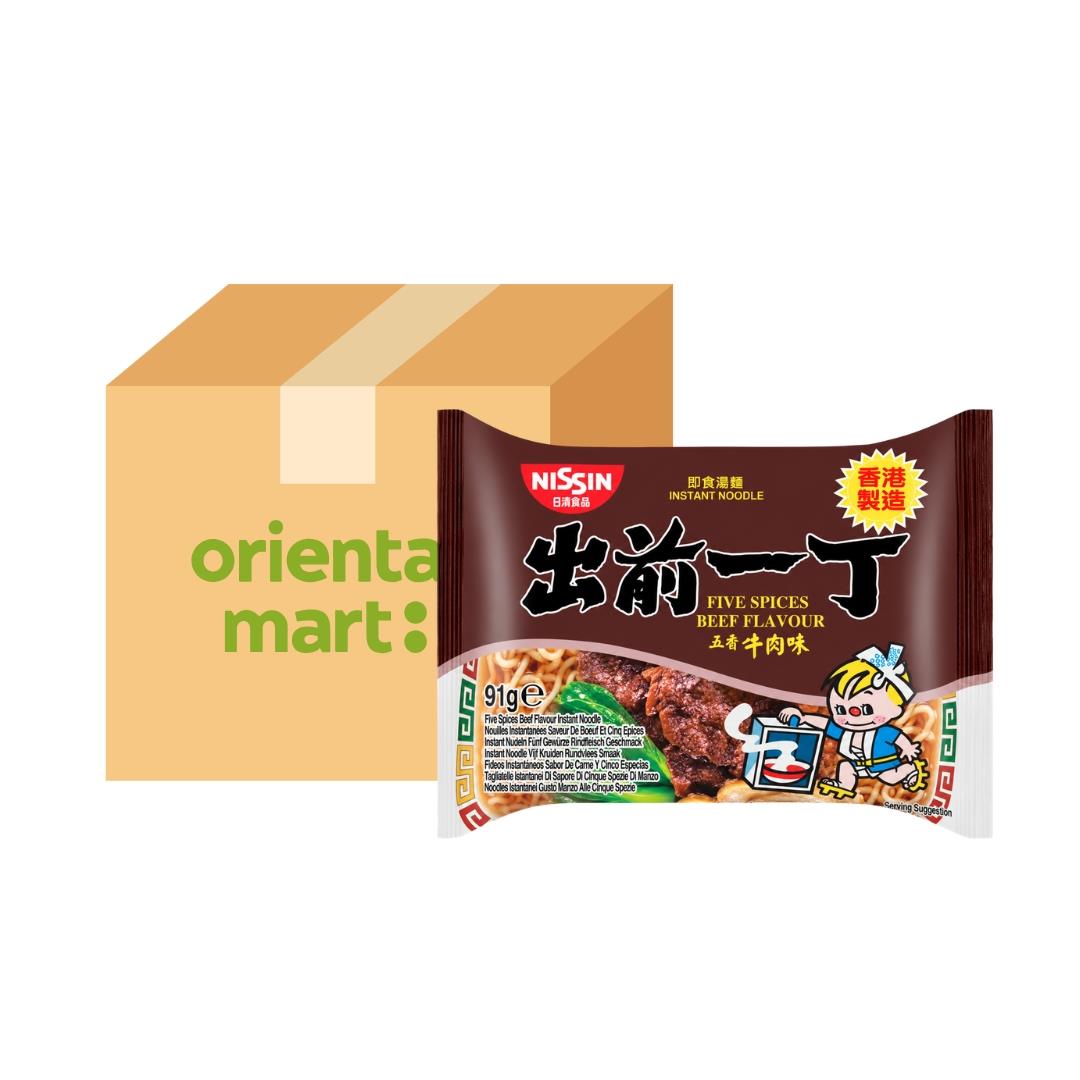 Nissin Five Spices Beef Flavour Instant Noodles (Case of 30) 出前一丁 五香牛肉味即食湯麵 (30包)