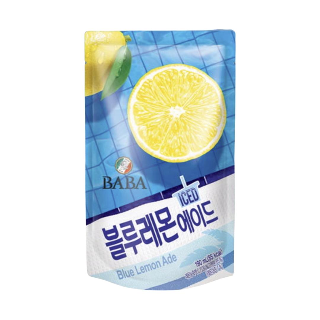 Woongjin Baba Blue Lemon Ade Pouch Drink 블루레몬에이드