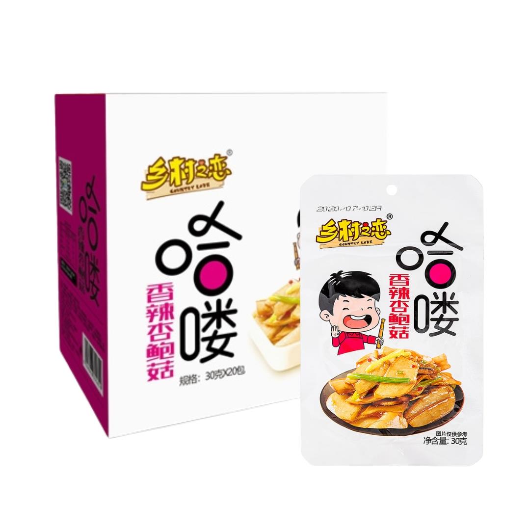 Country Love King Oyster Mushroom Snack (Spicy) (Case of 20) 鄉村之戀 香辣杏鮑菇 (20包裝)
