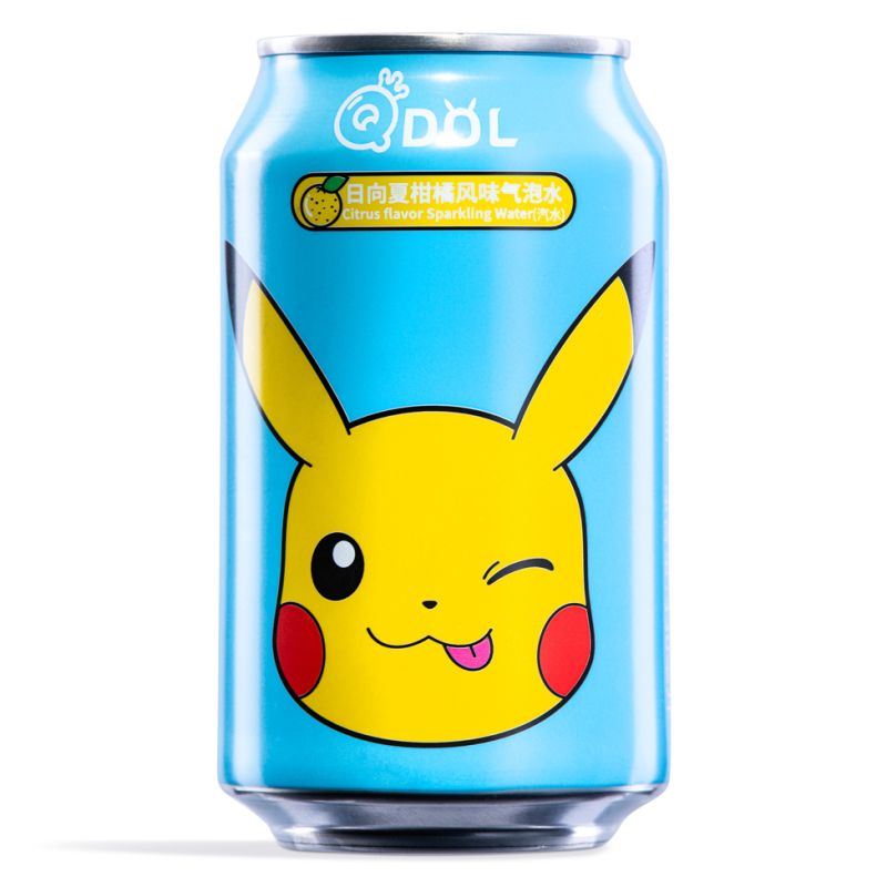 QDOL Pokemon Sparkling Water (Citrus Flavor) (Random Character) 寶可夢 日向夏柑橘風味氣泡水 (隨機角色) - Best Before: 23/09/2025