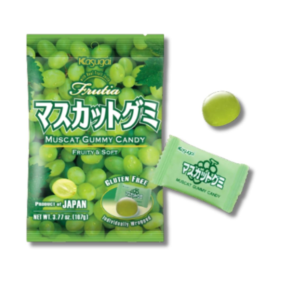 Kasugai Frutia Muscat Gummy Candy - Best Before: 27/09/2026