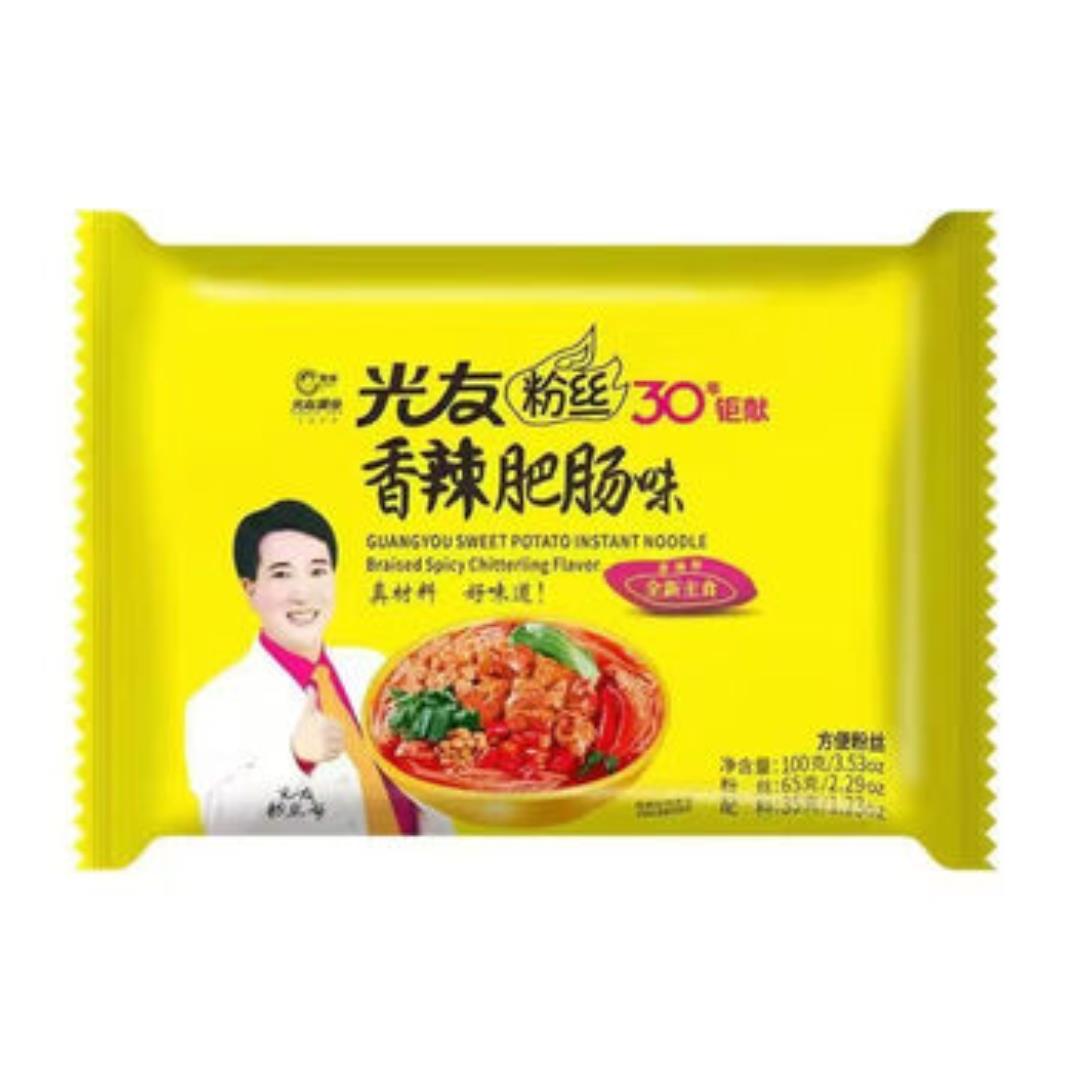 Guang You Sweet Potato Packet Noodles (Spicy Intestine) 光友粉絲袋裝 (香辣肥腸味) - Best Before: 16/09/2026