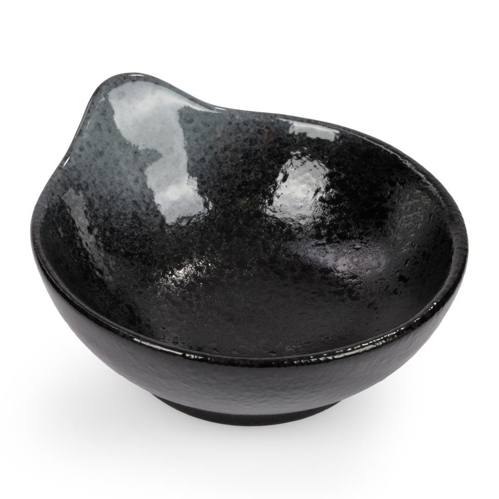 Japanese Black Ceramic Sushi Soy Dish