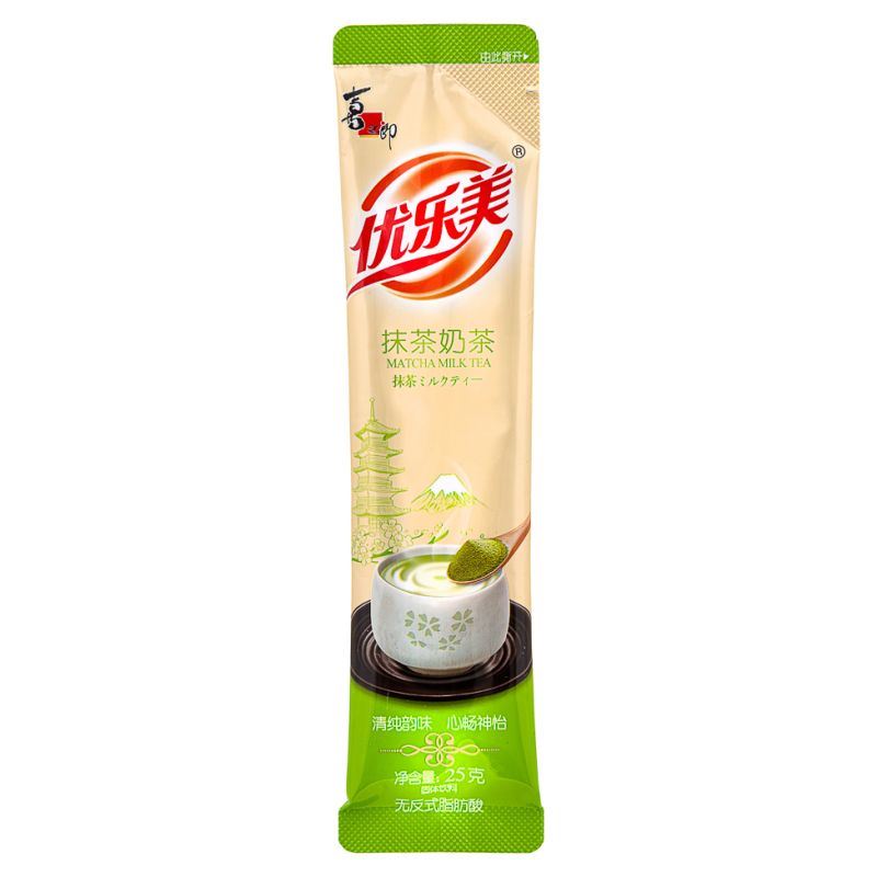 Xizhilang ST Low Sugar Matcha Milk Tea (Single Pack) 喜之郎 优乐美低糖抹茶奶茶 (散装)