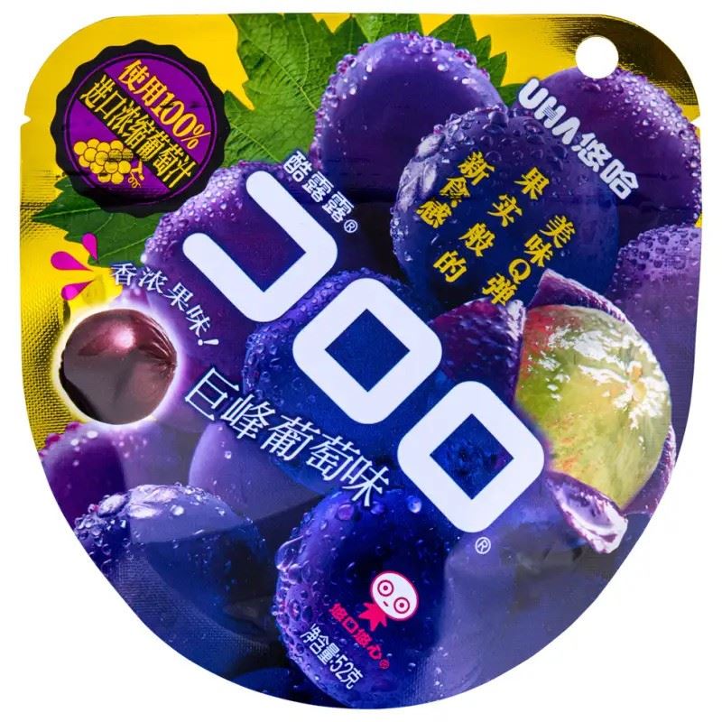 UHA Kororo Soft Candy (Grape Flavour) 悠哈 酷露露 巨峰葡萄味軟糖