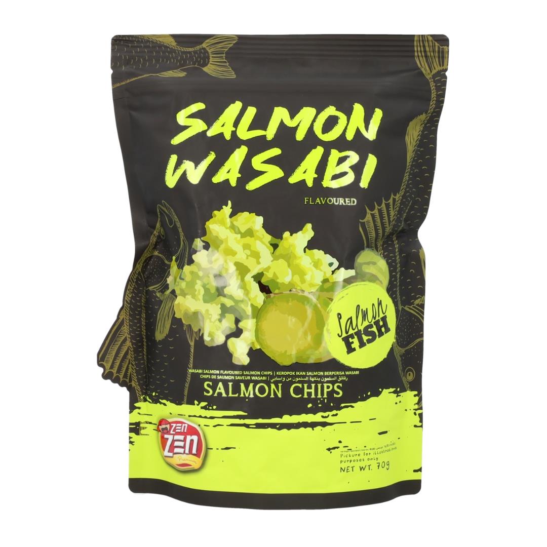 Zen Zen Salmon Chips (Wasabi Flavour)