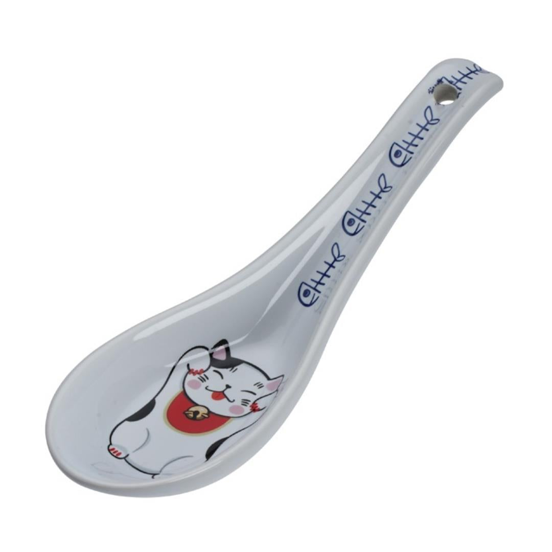 Tokyo Design Studio Ceramic Lucky Cat Red Bell Spoon