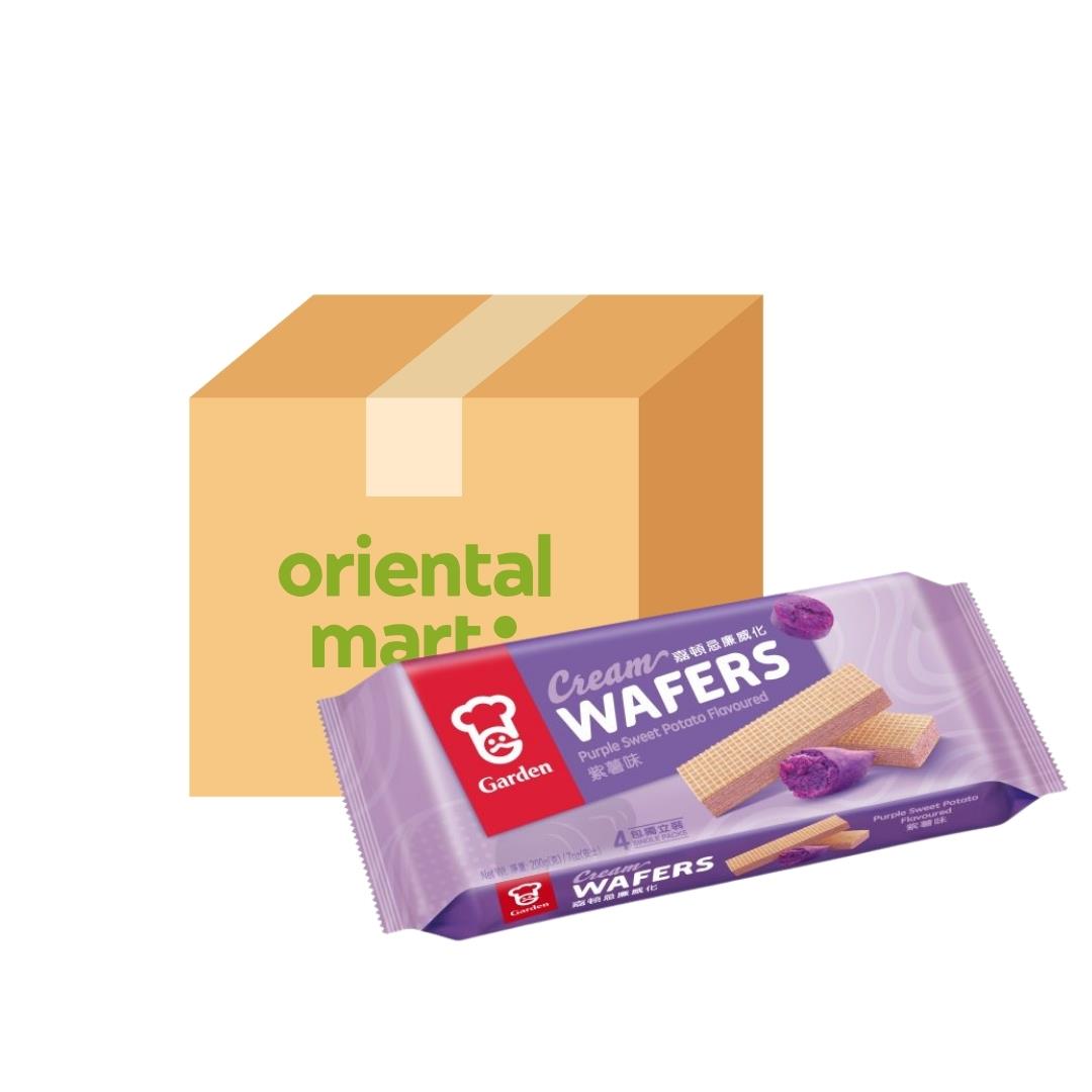 Garden Cream Wafers (Purple Sweet Potato Flavour) (Case of 12) 嘉頓 忌廉威化 (紫薯味) (12包)