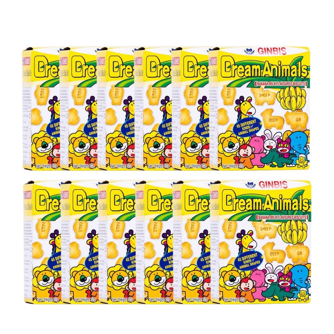 Ginbis Dream Animals Biscuits (Banana Milk Flavour) (Box of 12)