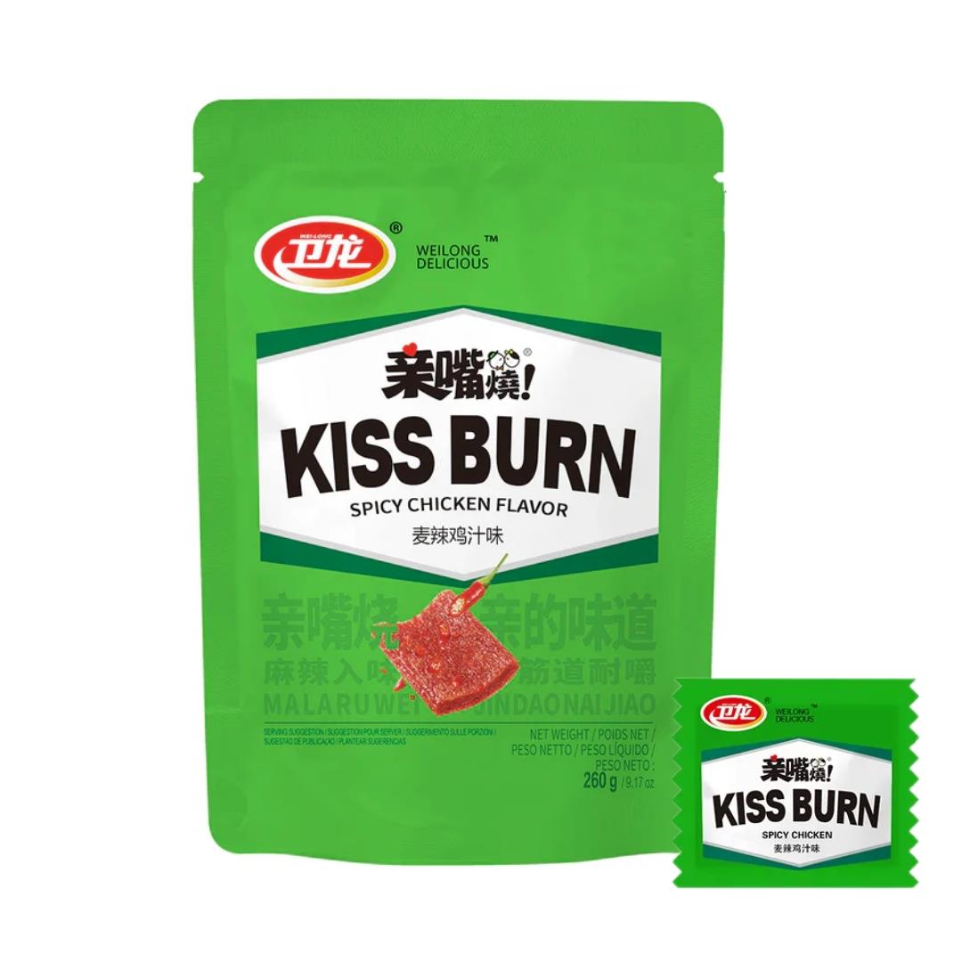 Weilong Kiss Burn Gluten Snacks (Spicy Chicken Flavour) 衛龍 親嘴燒 (麥辣雞汁味)