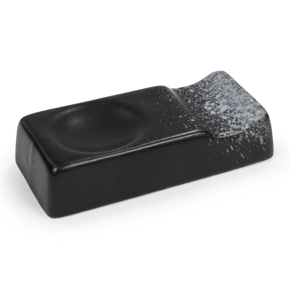 Japanese Black Ceramic Chopstick Rest