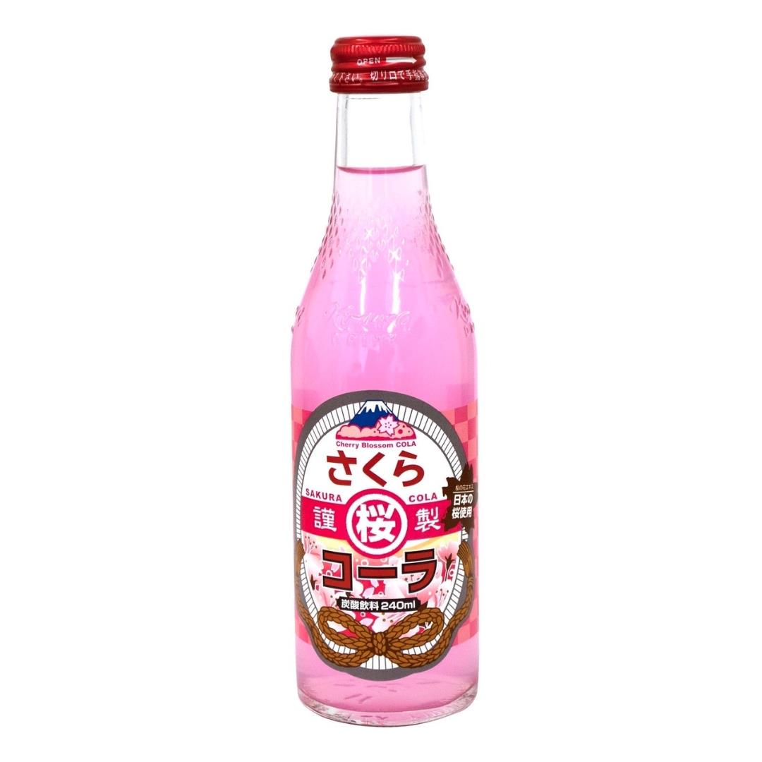 Kimura Ramune Carbonated Soft Drink (Sakura Cherry Blossom Cola Flavour) さくらコーラ