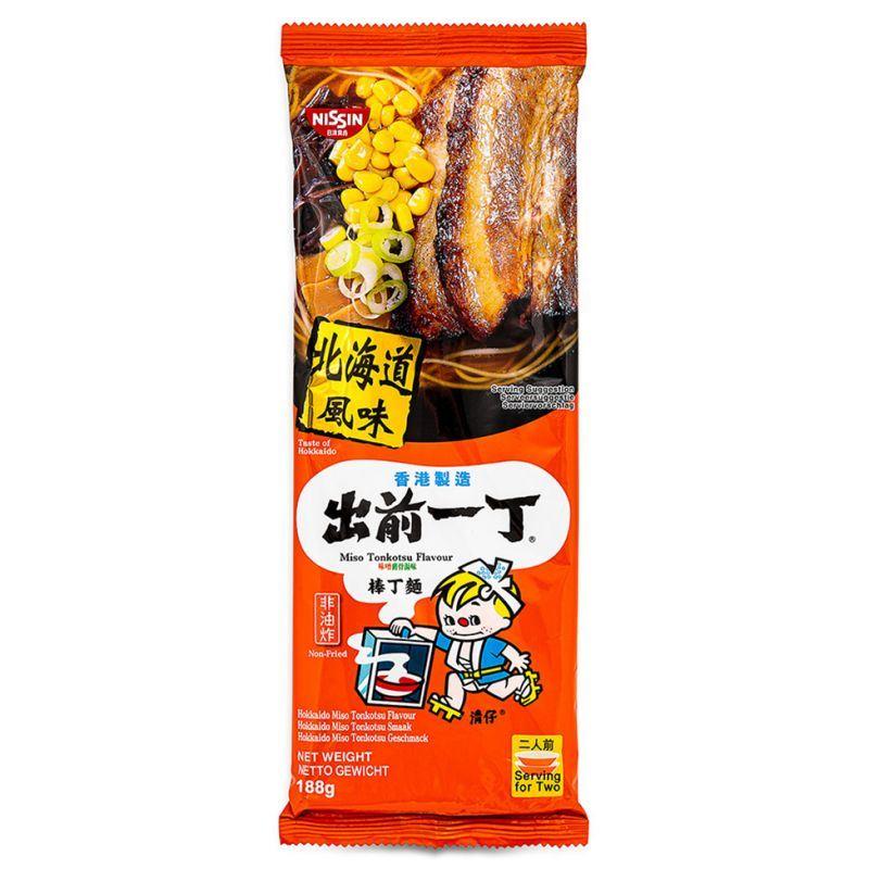 (Case) Nissin Demae Ramen Bar Noodle (Hokkaido Miso Tonkotsu Flavour) 出前一丁 味噌豬骨湯味棒丁麵 188g*30