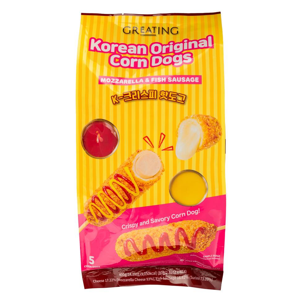 h'_Cook Korean Original Mozzarella and Fish Sausage Corn Dog (5 pcs)
