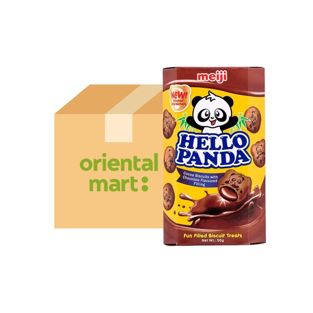 Meiji Hello Panda Cocoa Biscuits with Chocolate Flavoured Filling (Box of 20) 明治 熊貓雙重朱古力夾心餅 (20盒)