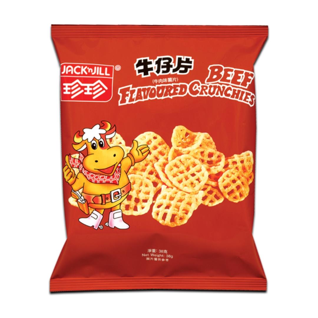 Jack'n Jill Beef Flavoured Crunchies 珍珍 牛仔片 (牛肉味薯片)