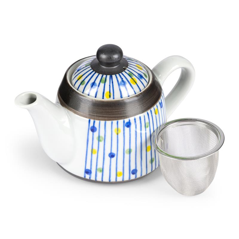 Stripe & Dots Pattern Teapot 玉十草茶壶