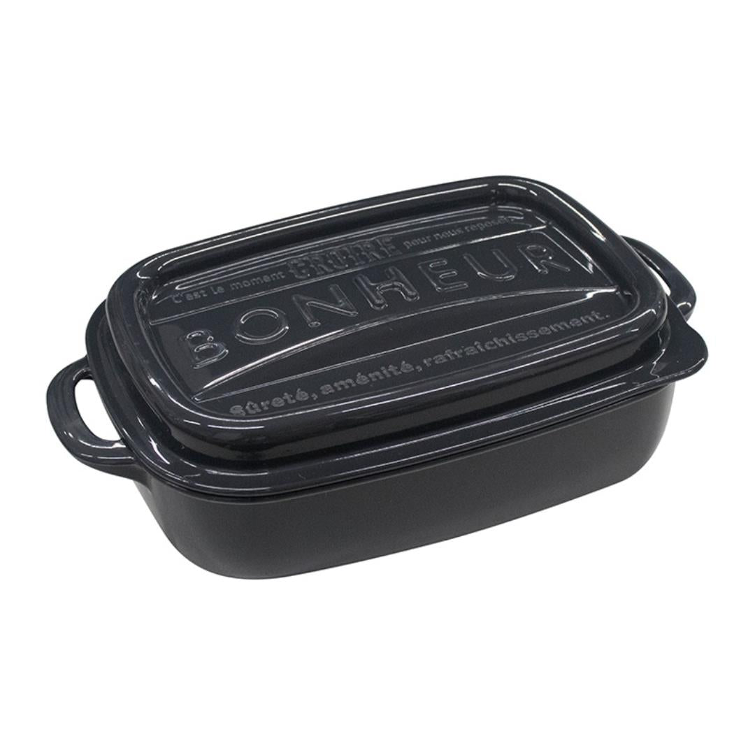 Yamada Bonheur Lunch Box (Dark Grey) ボヌール ランチスクエア3L ダークグレー
