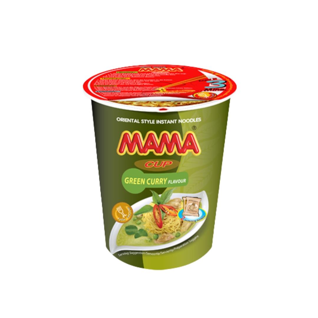 Mama Instant Cup Noodle (Green Curry Flavour)