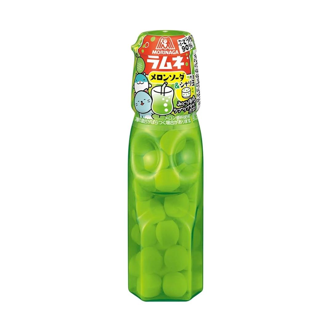 Morinaga Ramune Melon Soda Candy ラムネ メロンソーダ&シャリ玉 - Best Before: 31/10/2026