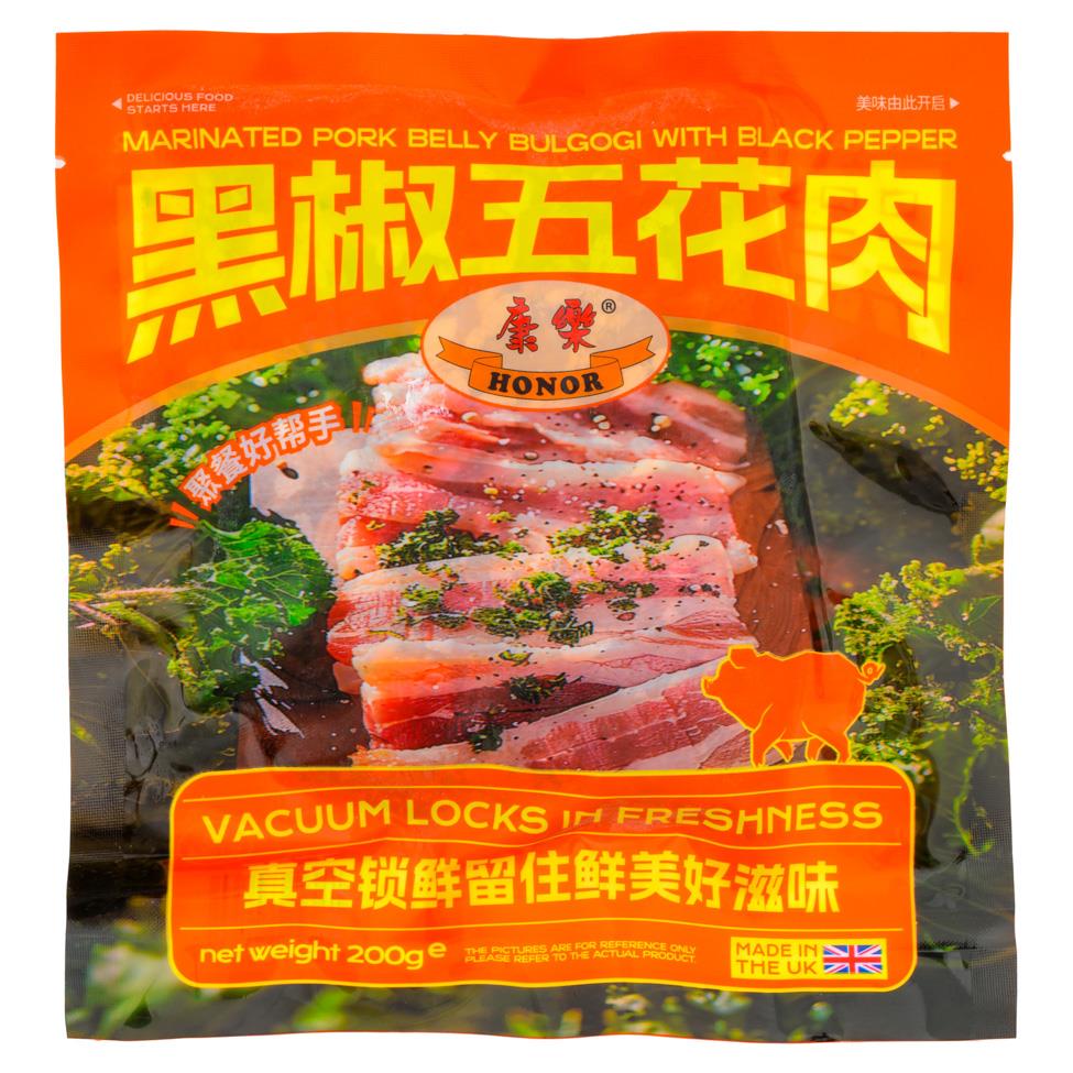 Honor Marinated Pork Belly Bulgogi with Black Pepper 康樂 黑椒五花肉