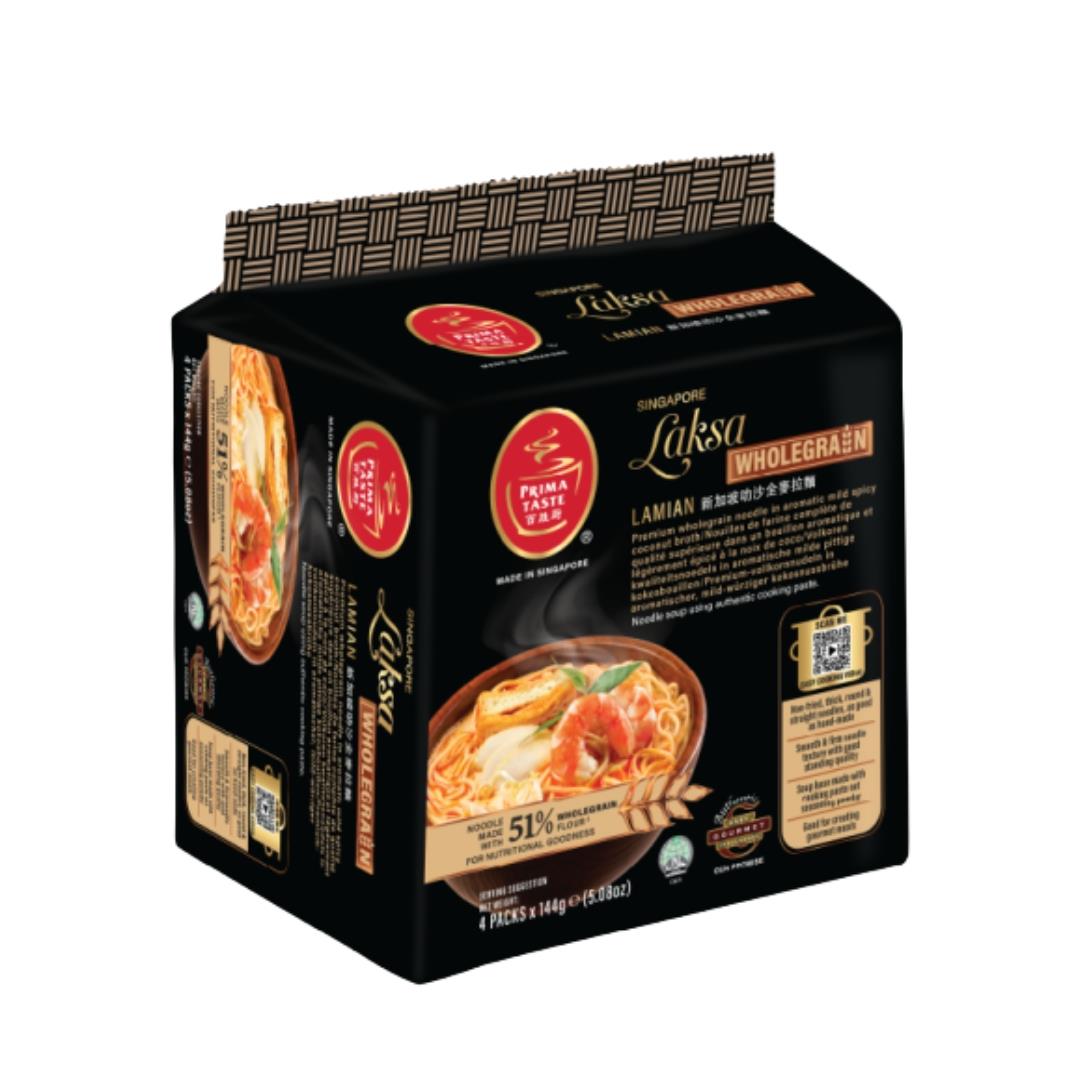 Prima Taste Singapore Laksa Wholegrain La Mian (Pack of 4) 百勝廚 新加坡叻沙全麥拉麵 (4包裝)