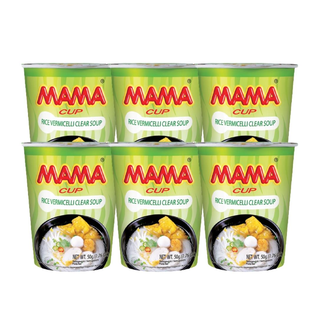 Mama Instant Cup (Rice Vermicelli Clear Soup) (Pack of 6)