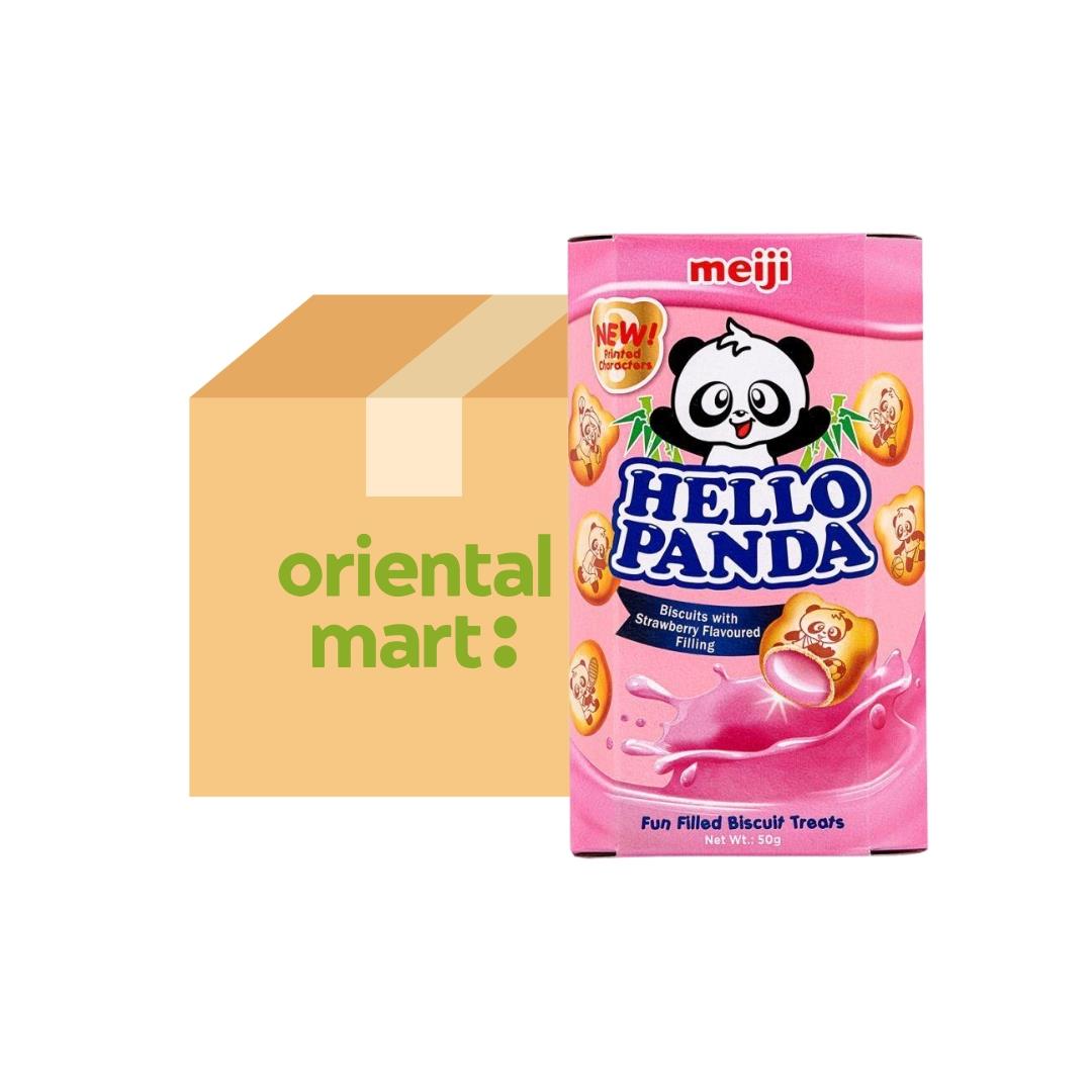 Meiji Hello Panda Biscuits with Strawberry Flavoured Filling (Box of 20) 明治 熊貓草莓夾心餅 (20盒)