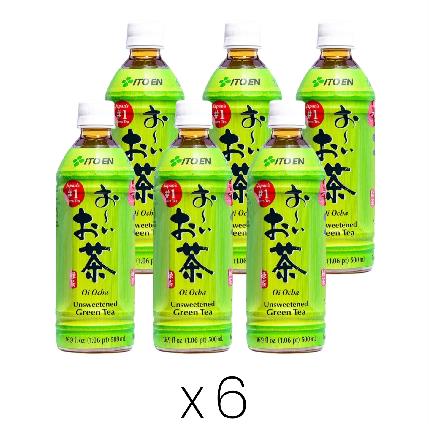 Itoen Green Tea (Oi Ocha) おーい お茶 (Bundle of 6)