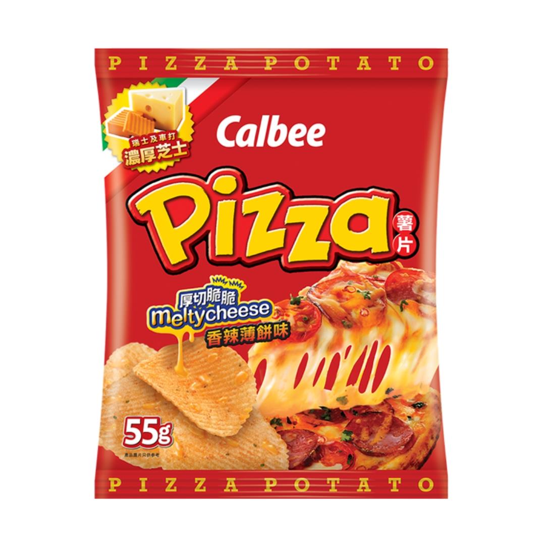 Calbee Spicy Pizza Flavoured Potato Chips 卡樂B 香辣薄餅味 55g