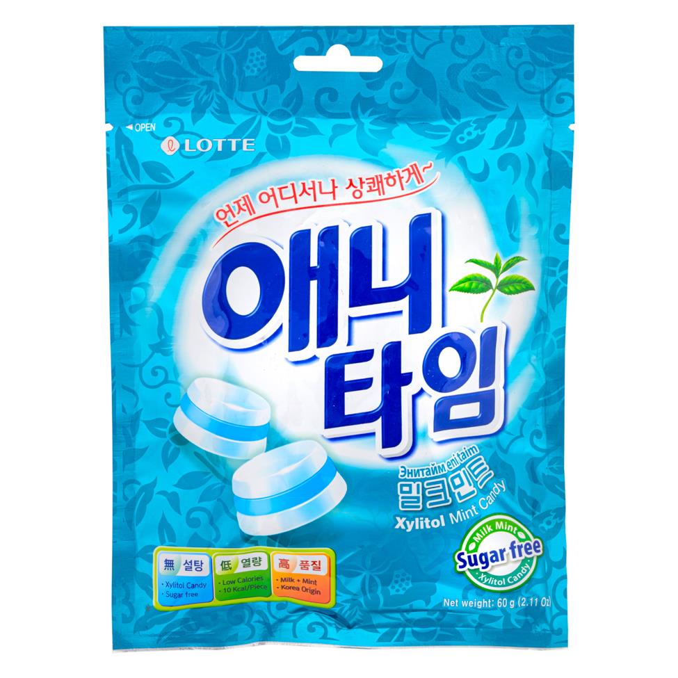樂天 Anytime 木糖醇牛奶薄荷無糖糖果 애니타임 밀크민트