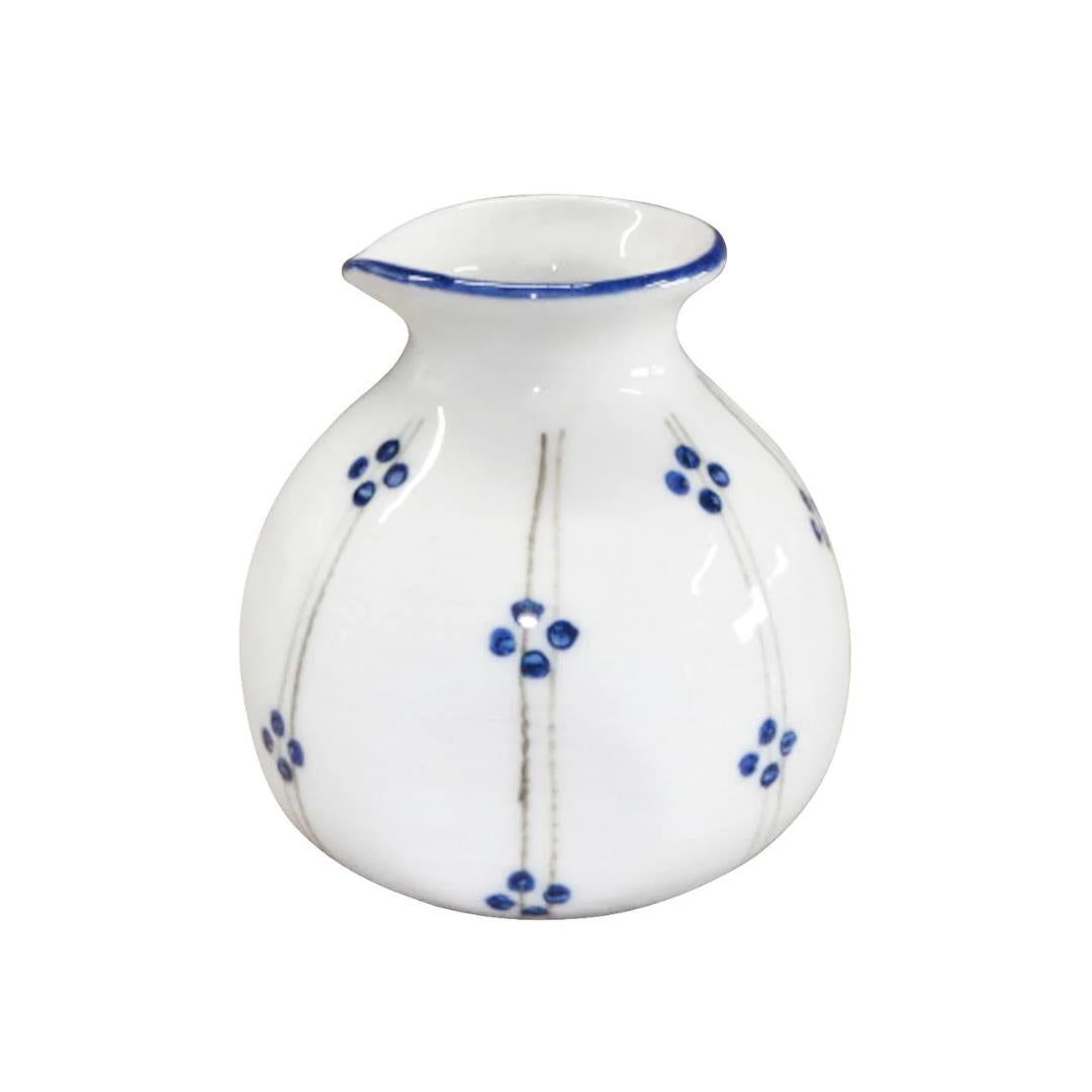 Rounded Sake Bottle with Tokusa Pattern 十草丸紋 そば徳利