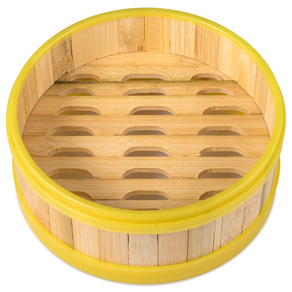 4.5' Rubber Edge Bamboo Steamer 4.5吋胶边竹蒸笼 (不连盖)