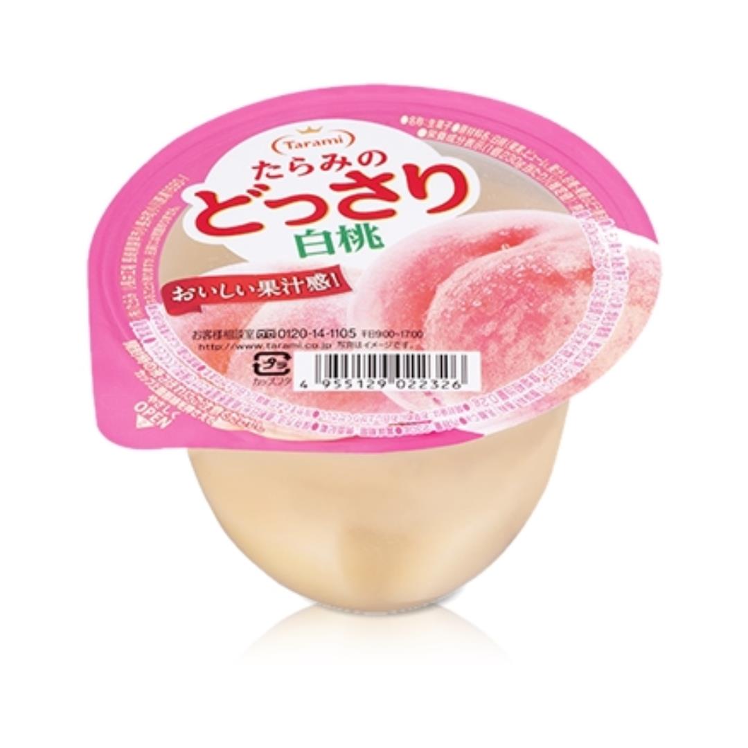 Tarami No Dossari Fruit Jelly with White Peach Chunks たらみのどっさり シリーズ (白桃)