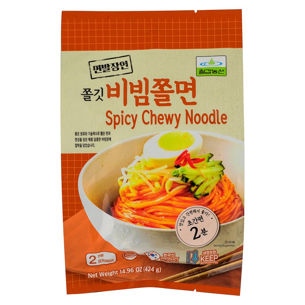 Chilkab Korean Spicy Chewy Noodle with Sauce 면발장인 쫄깃 비빔쫄면