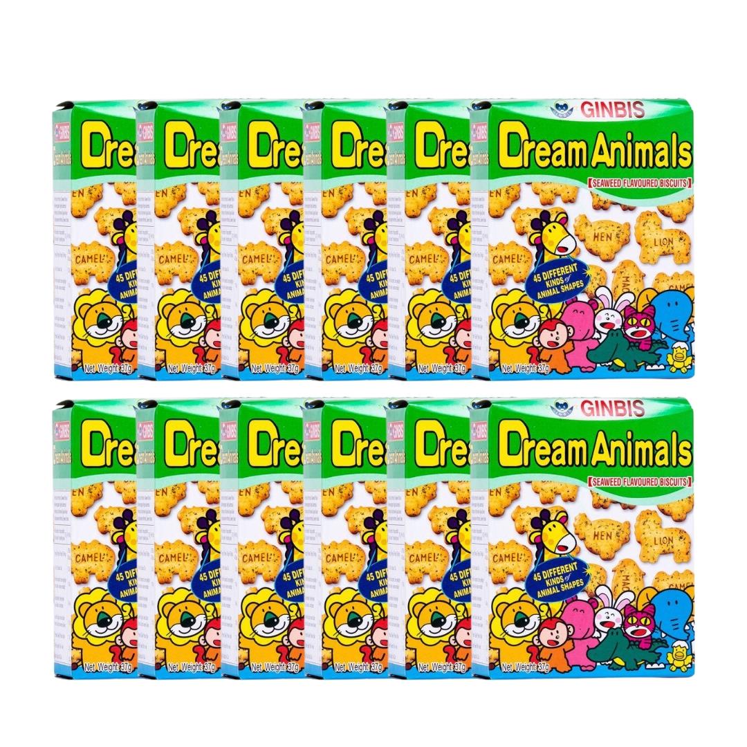 Ginbis Dream Animals Biscuits (Seaweed Flavour) (Box of 12)