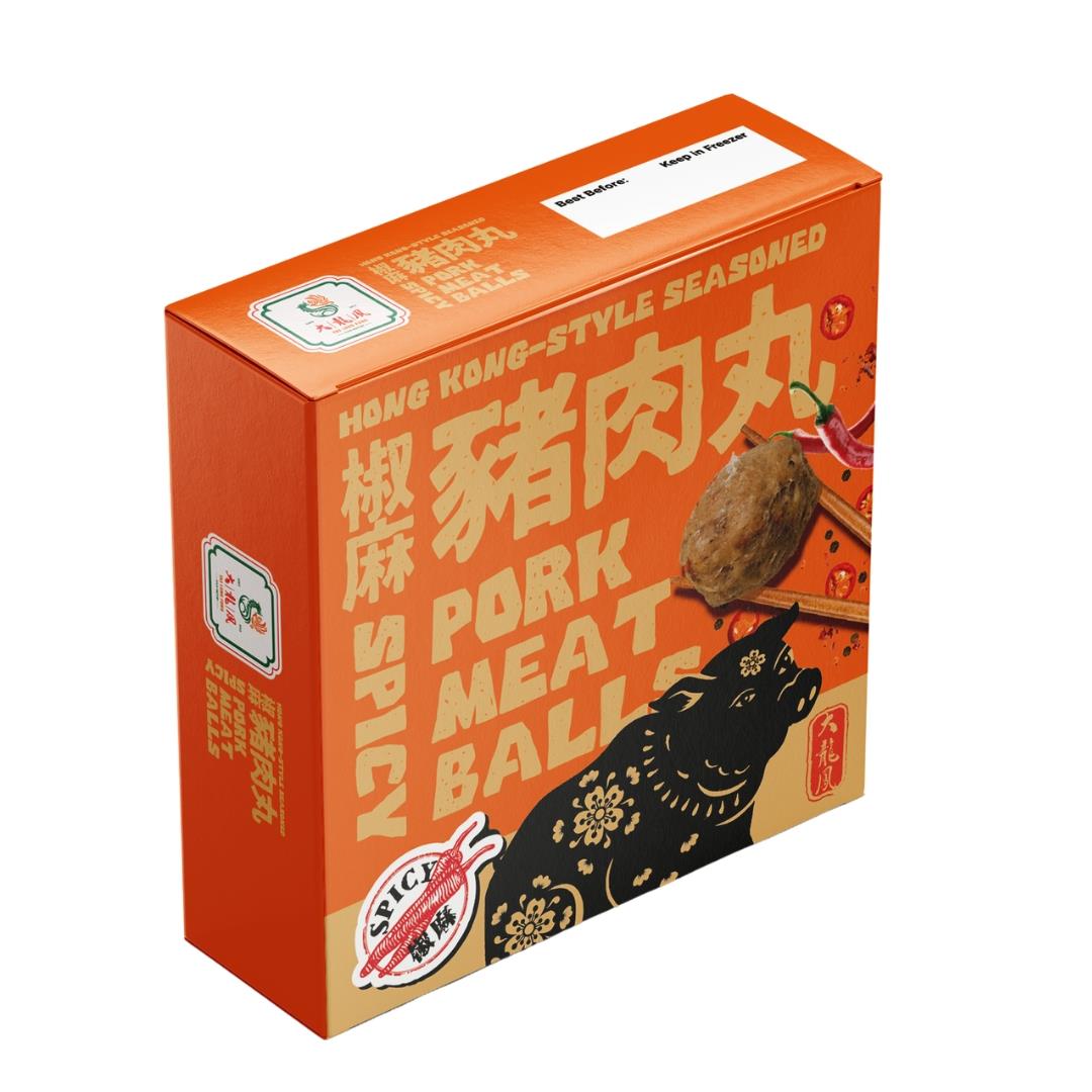 Tai Lung Fung Frozen Hong Kong-Style Seasoned Pork Meat Balls (Spicy) 大龍鳳 椒麻豬肉丸