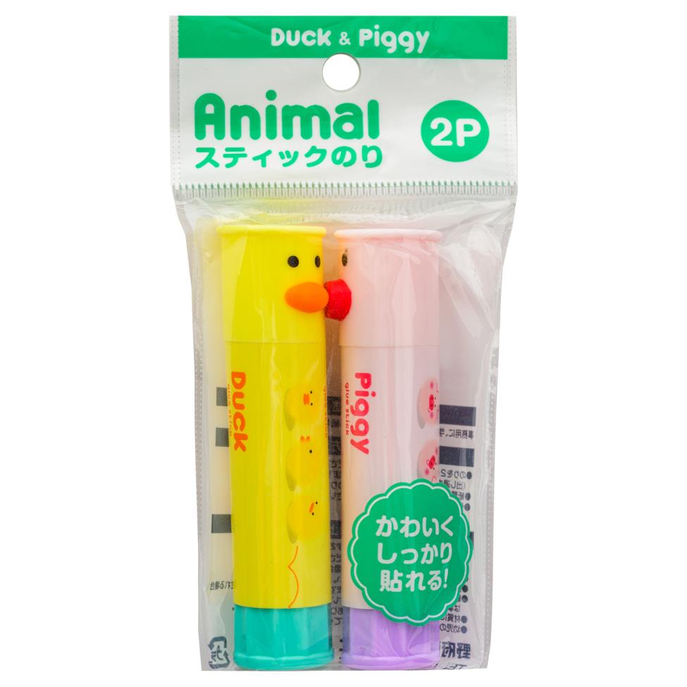 Duck & Piggy Animal Glue Stick (2 pcs) 动物造型浆糊笔 (2支)