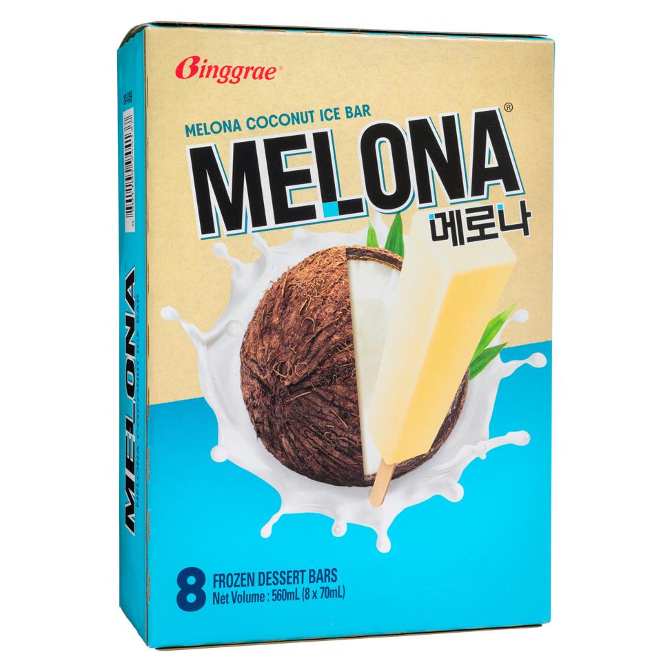 Melona Coconut Ice Bar (Pack of 8)