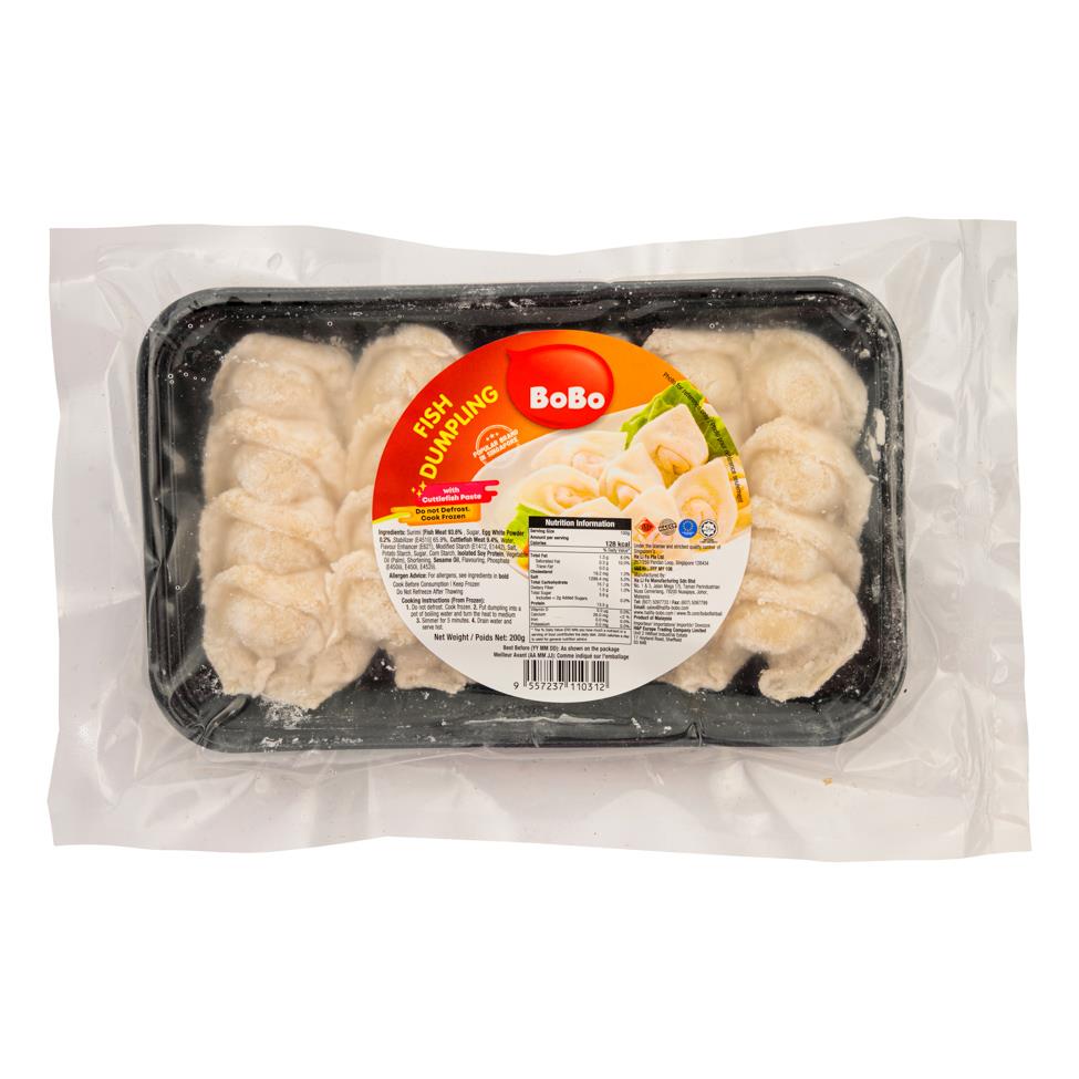 BoBo Frozen Fish Dumpling 波波 魚皮餃