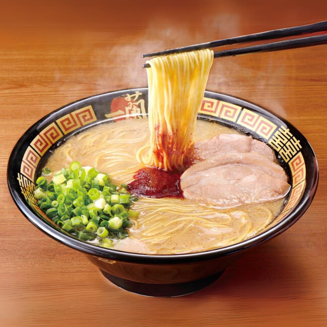Ichiran Instant Ramen Kit cooked in bowl