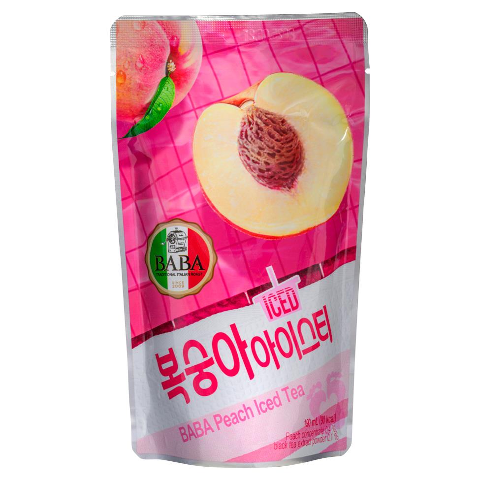 Woongjin Baba Peach Ade Pouch Drink 복숭아 에이드