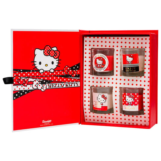 Hello Kitty Giftbox of 4 Scented Candles (Vanilla and Strawberry Fragrances)