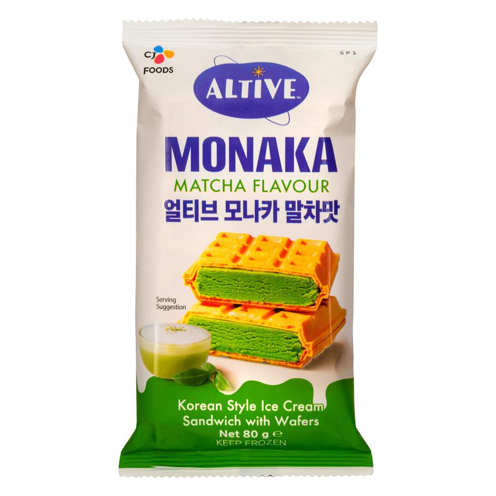 CJ Altive Monaka Korean Style Ice Cream Sandwich with Wafers (Matcha Flavour)