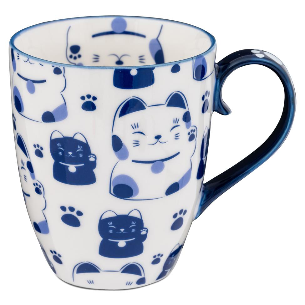 Tokyo Design Studio Kawaii Lucky Cat Mug (Blue)