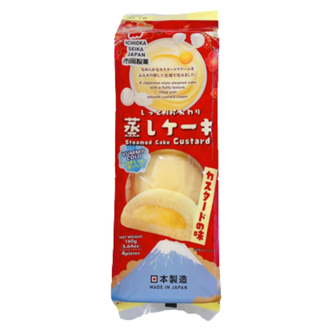 Ichioka Seika Steamed Cake (Custard Flavour) しっとりふんわり蒸しケーキ (カスタードの味)