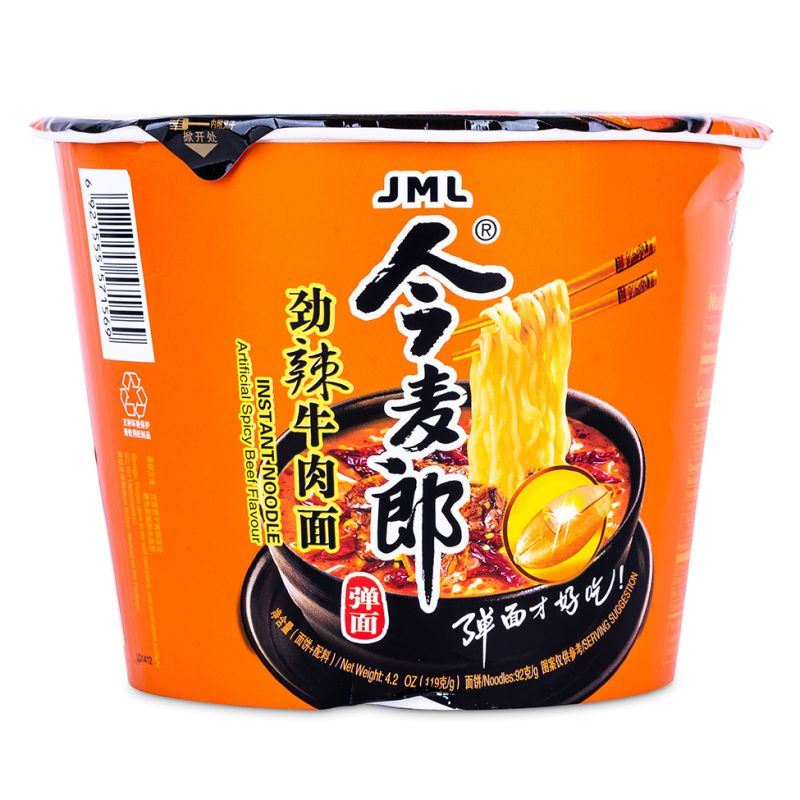 JML Artificial Spicy Beef Flavour Instant Noodle (Bowl) 今麥郎 勁辣牛肉麵 (碗)